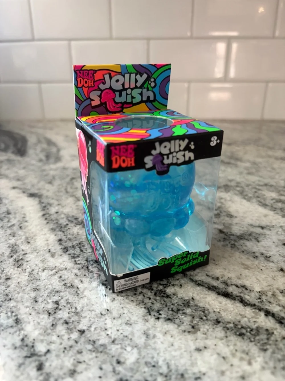 NEE DOH Jelly Squish Squid BLUE 💙 Sealed Viral squishy toy NeeDoh NEW in box RTS
